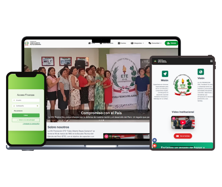 Página web de la XIV Promoción ETE Cabo Alberto Reyes Gamarra